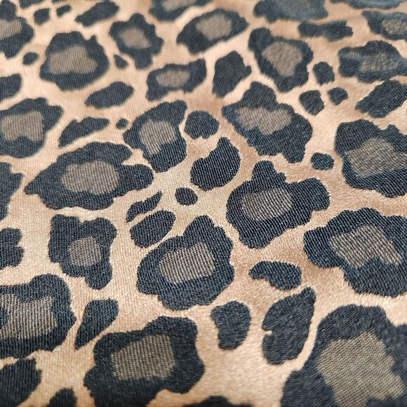 Vintage Y2K Harold's Skirt Leopard Print Brown Black Metallic Slit Ruffle‎ Hem 4 - Picture 2 of 9
